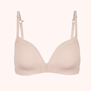 Lively Mesh Trim No-Wire Bra, 32C, Toasted Almond